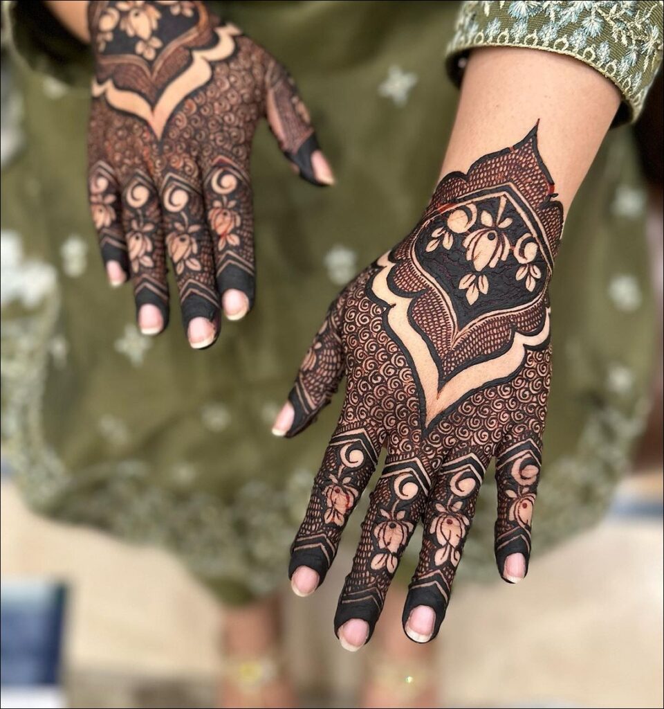 back hand mehndi design simple 10