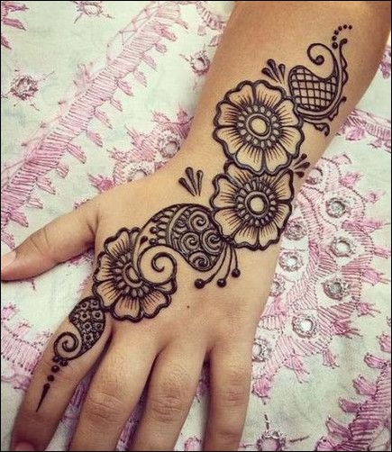 back hand mehndi design