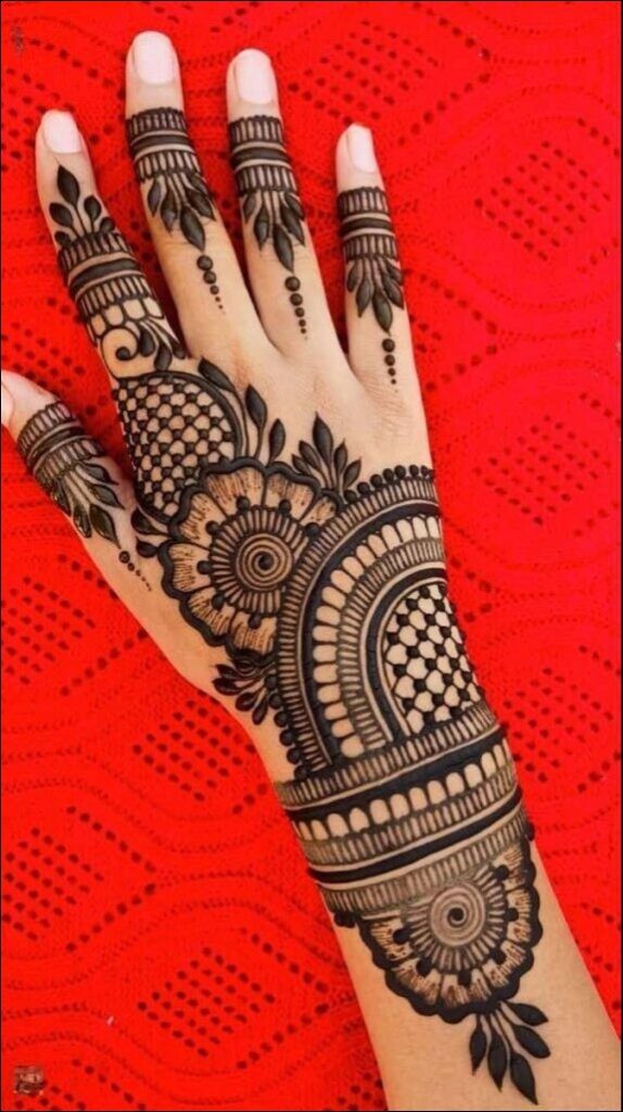 back hand mehndi design 14