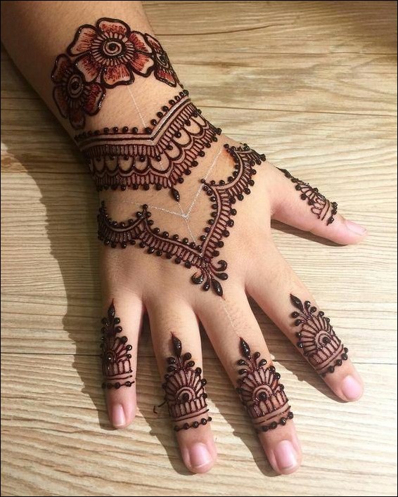 back hand mehndi design 18