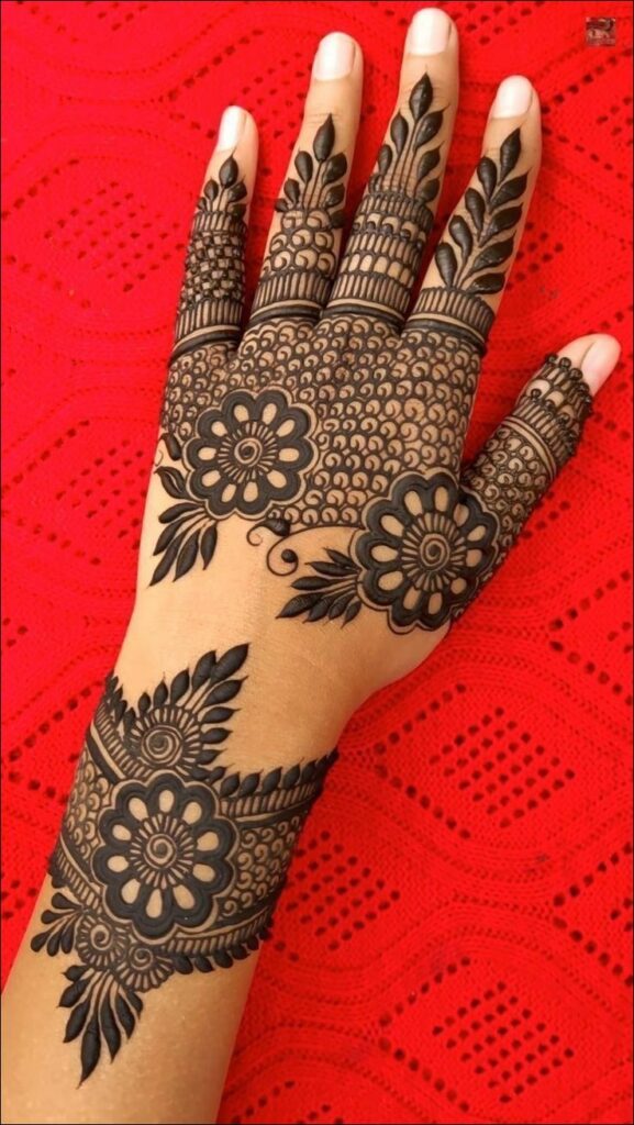 back hand mehndi design 2