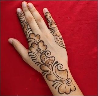 easy back hand mehndi design