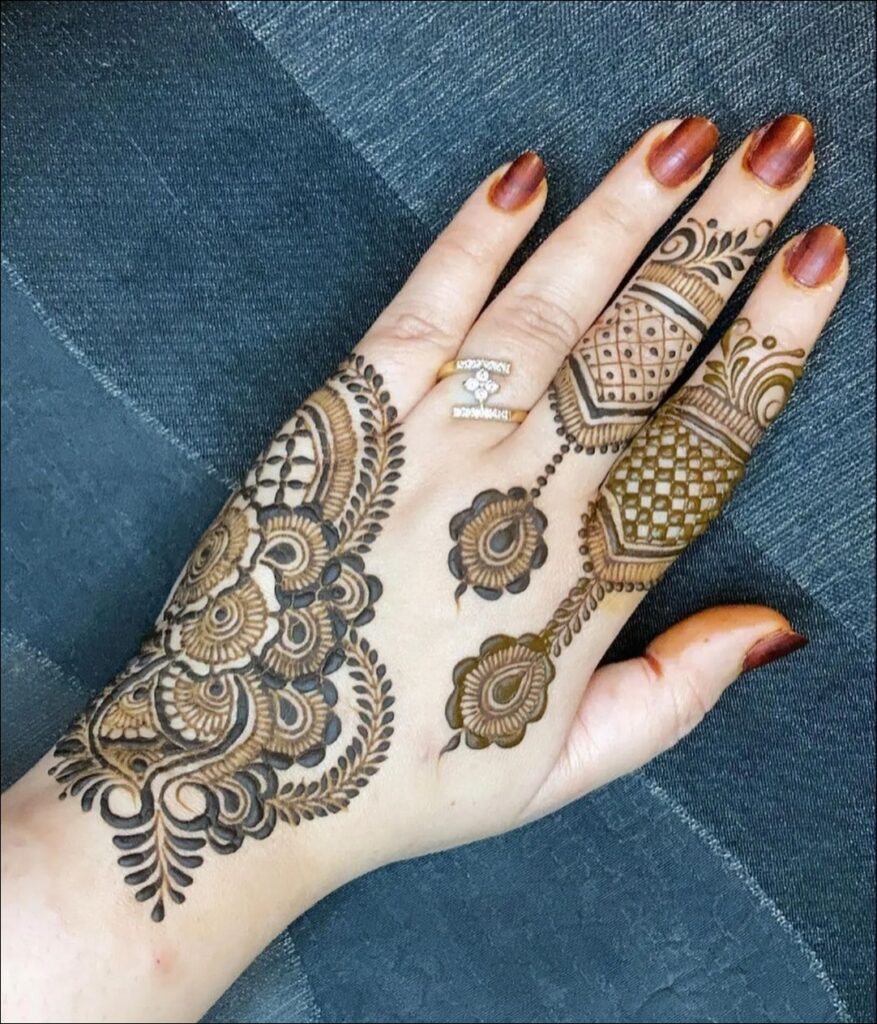 easy back hand mehndi design 18