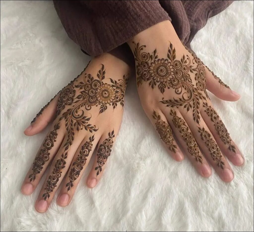 instagram modern back hand mehndi design 11