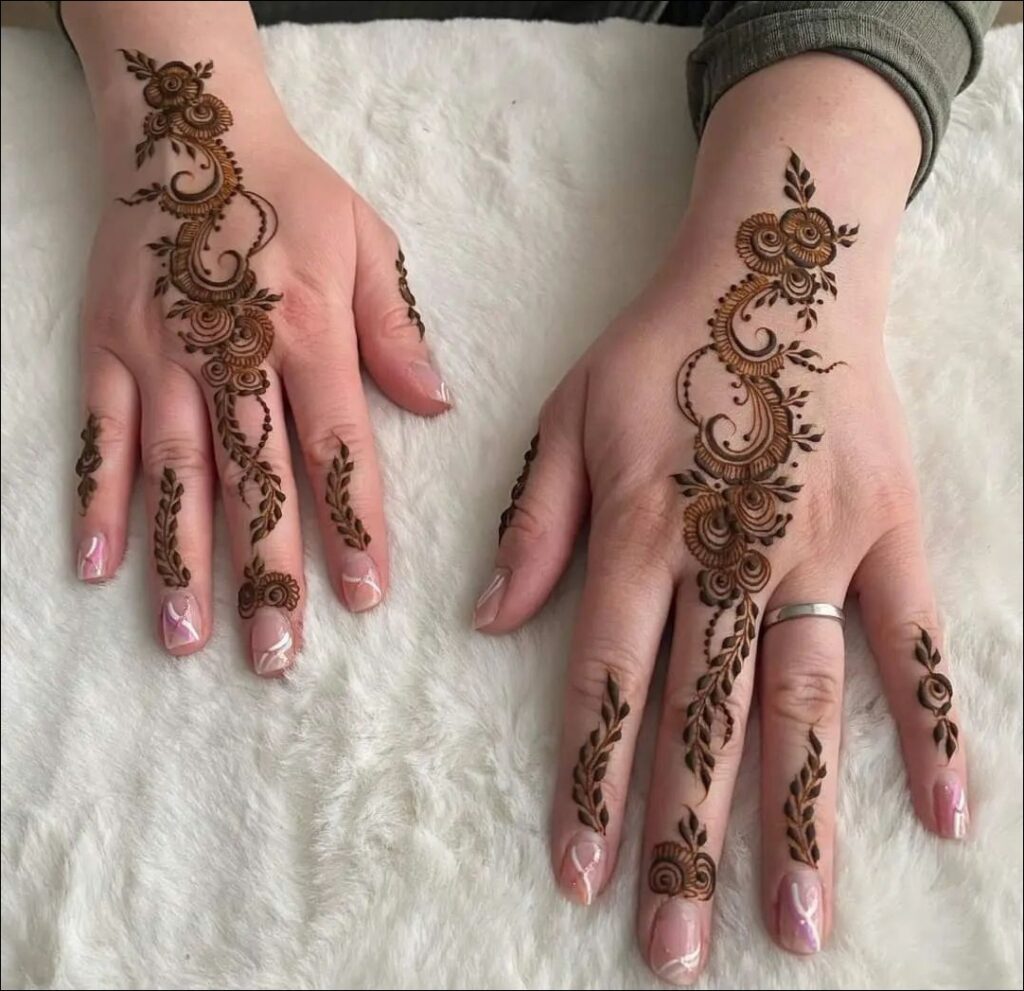 instagram modern back hand mehndi design 12