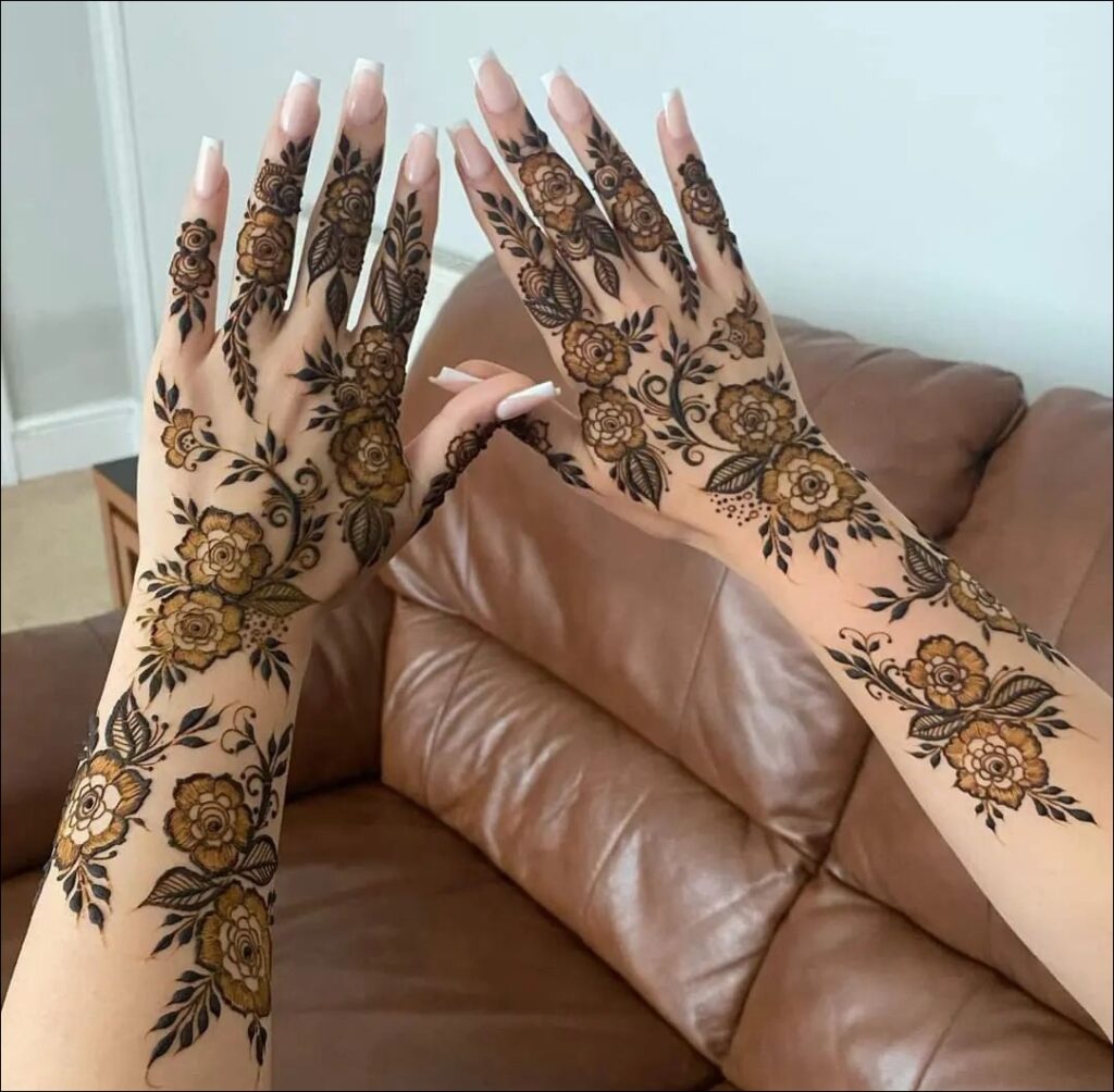 instagram modern back hand mehndi design 15