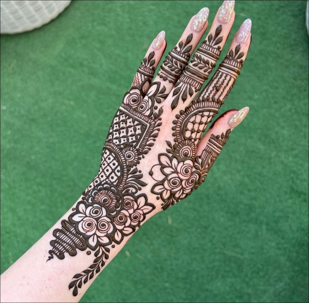 instagram modern back hand mehndi design 17