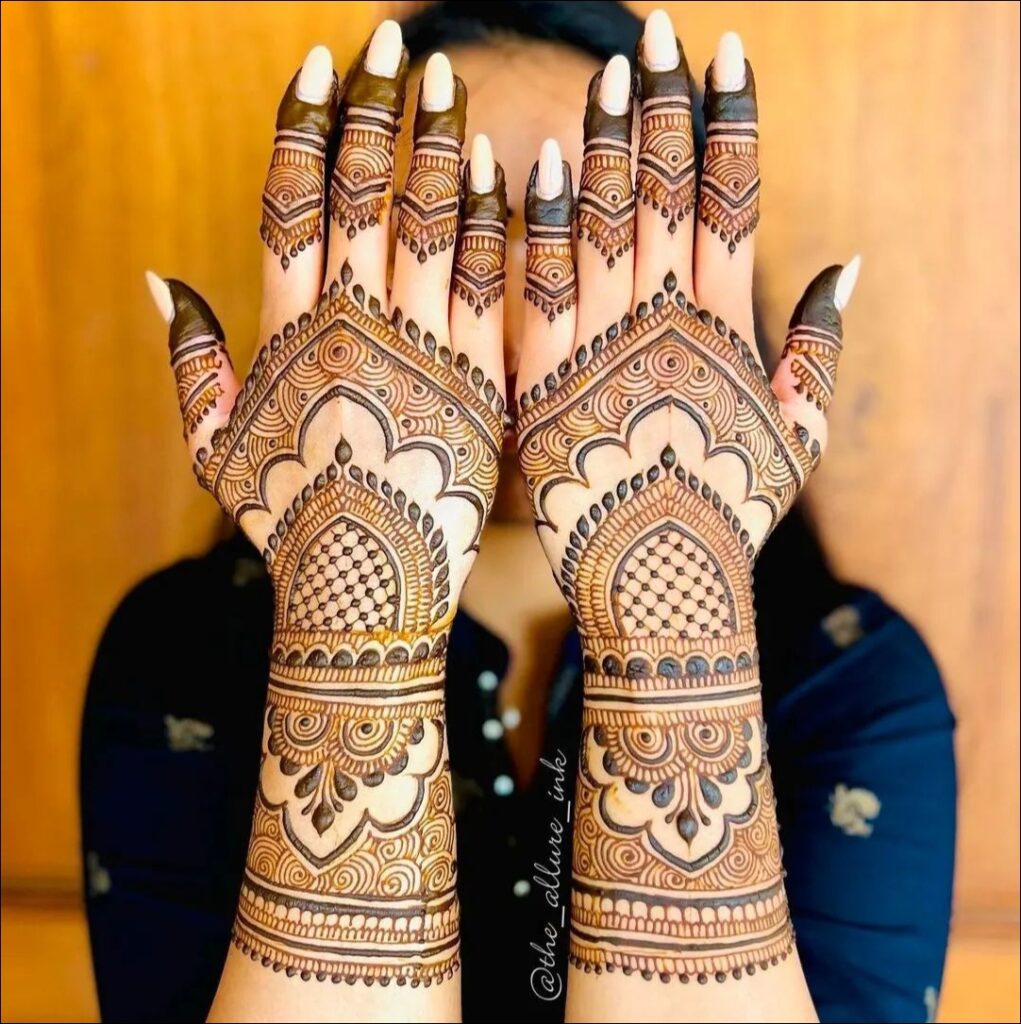 instagram modern back hand mehndi design 7