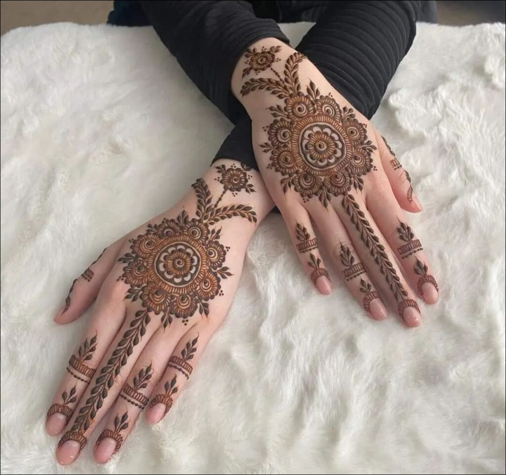 instagram modern back hand mehndi design 8