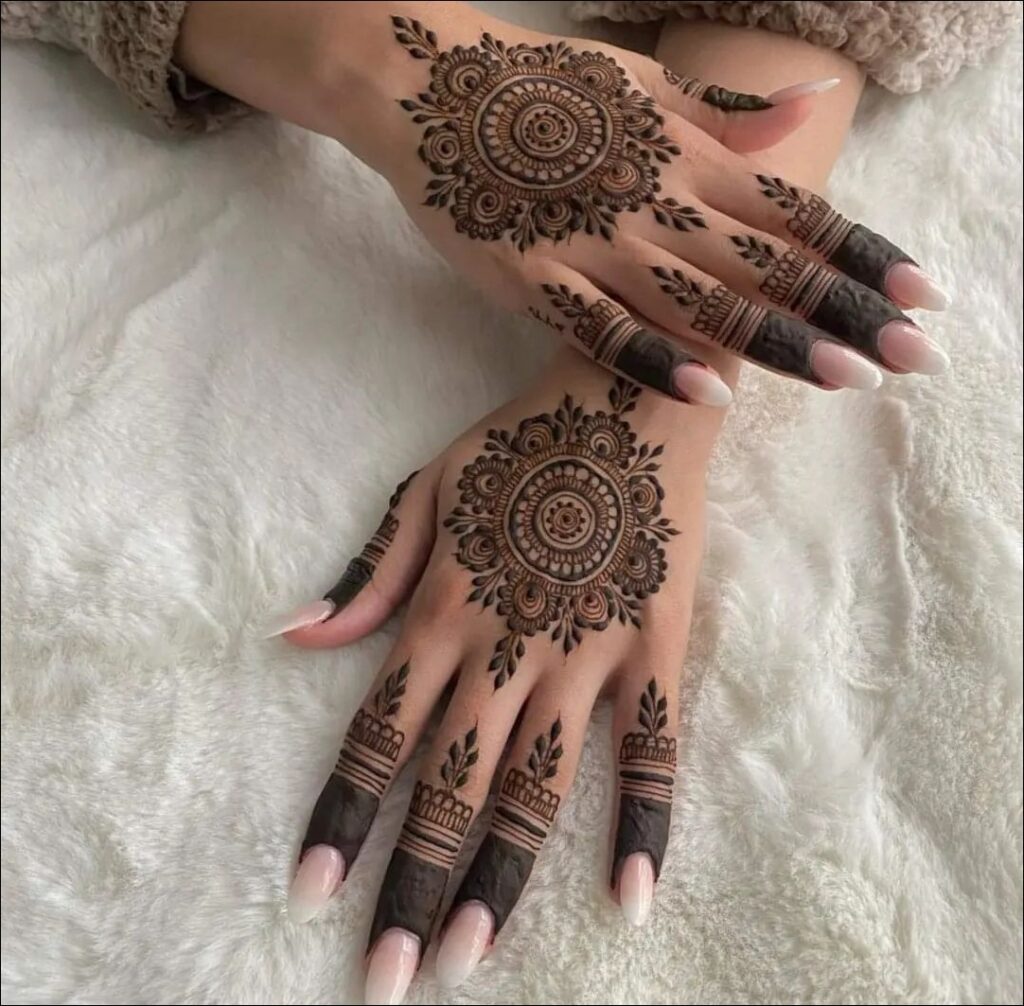 instagram modern back hand mehndi design 9