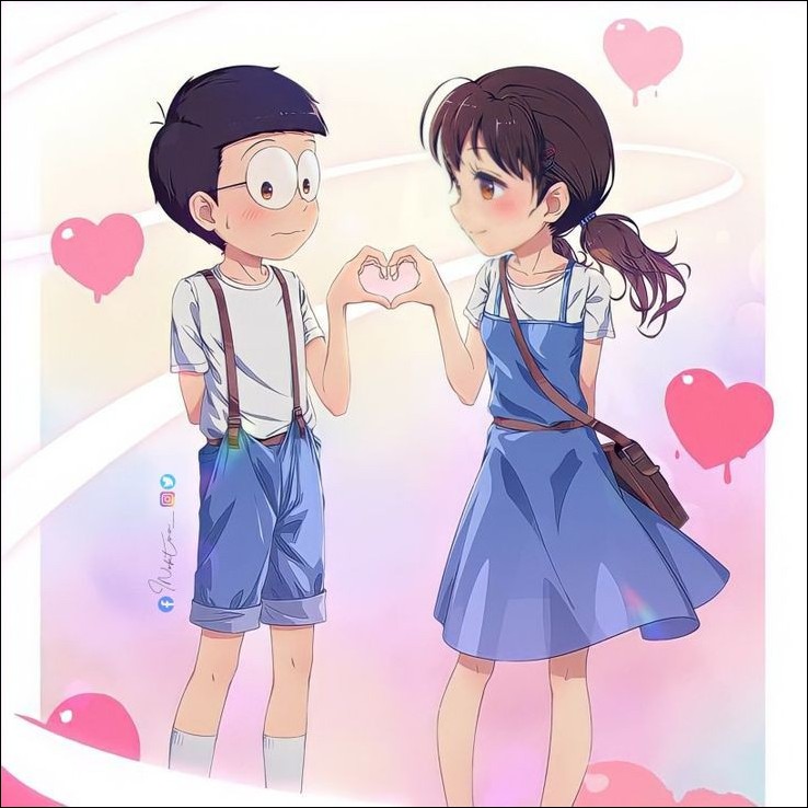 nobita and shizuka photo 12